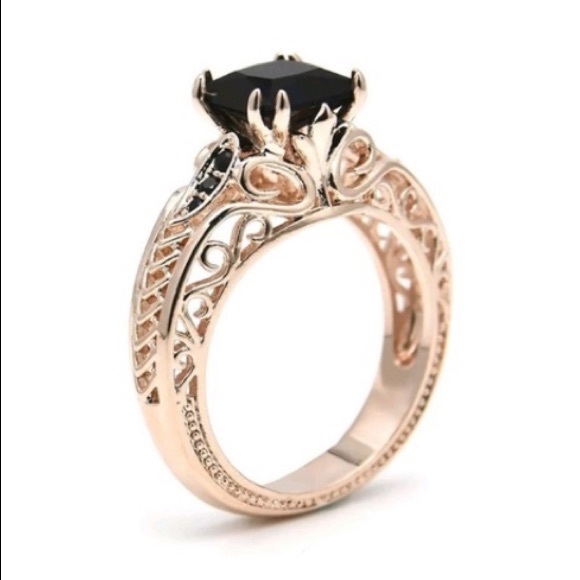 NEW Black Sapphire Rose Gold Filled - Picture 3 of 5